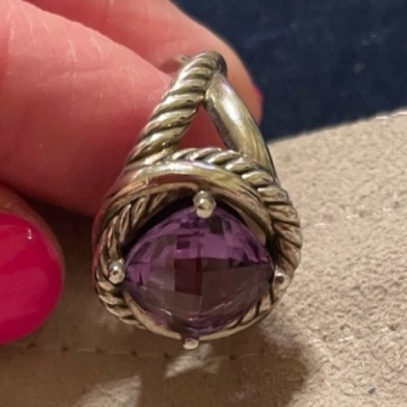 David Yurman eternity Ring with beautiful amethyst Gemstone - Picture 9 of 10